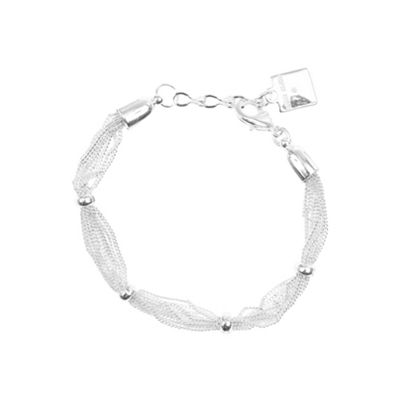 Silver plated chain bracelet